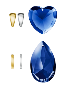 Kristalle blau