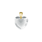 Elohim weiß Kristallherz mit Goldclip