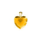 Elohim gold Kristallherz mit Goldclip