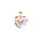 Elohim kristallin Kristallherz mit Goldclip