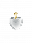 Elohim weiß Kristallherz mit Goldclip
