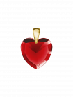 Elohim rot Kristallherz mit Goldclip