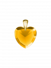 Elohim gold Kristallherz mit Goldclip