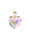 Elohim kristallin Kristallherz mit Goldclip