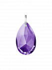 Schöpfungsstrahl violett Kristalltropfen mit Silberclip
