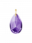 Schöpfungsstrahl violett Kristalltropfen mit Goldclip