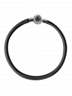 Lederarmband schwarz 19,5 cm