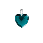 Urgrund der Liebe - Kristallherz mit Silberclip